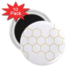 Honeycomb Pattern Graphic Design 2 25  Magnet (10 Pack) by picsaspassion