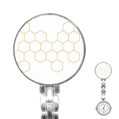 Honeycomb Pattern Graphic Design Stainless Steel Nurses Watch by picsaspassion