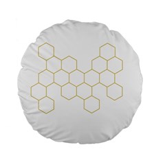 Honeycomb Pattern Graphic Design Standard 15  Premium Flano Round Cushion 