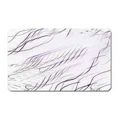 Lilac Stripes Magnet (rectangular) by picsaspassion