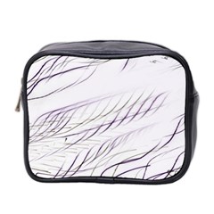 Lilac Stripes Mini Toiletries Bag 2-side by picsaspassion