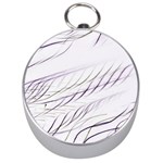 Lilac stripes Silver Compasses Front