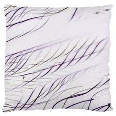 Lilac Stripes Large Flano Cushion Case (two Sides)