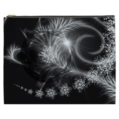 Silver Feather And Ball Decoration Cosmetic Bag (xxxl)  by picsaspassion