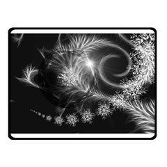 Silver Feather And Ball Decoration Double Sided Fleece Blanket (small)  by picsaspassion