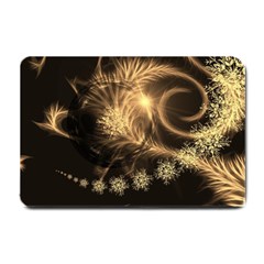 Golden Feather And Ball Decoration Small Doormat  by picsaspassion
