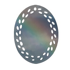 Rainbow In The Sky Ornament (oval Filigree)  by picsaspassion