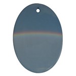 Colorful Rainbow Ornament (Oval)  Front