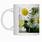 White summer flowers, watercolor painting White Mugs Left