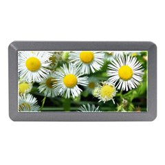 White Summer Flowers Oil Painting Art Memory Card Reader (mini) by picsaspassion