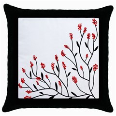 Elegant Tree Throw Pillow Case (black) by Valentinaart