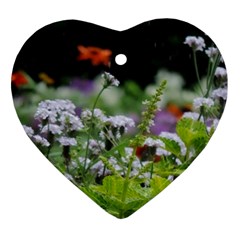 Wild Flowers Heart Ornament (2 Sides) by picsaspassion