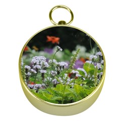 Wild Flowers Gold Compasses by picsaspassion