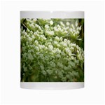 White summer flowers White Mugs Center