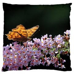 Butterfly Sitting On Flowers Standard Flano Cushion Case (one Side)