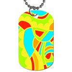 Colorful decor Dog Tag (One Side) Front