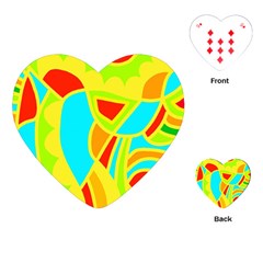 Colorful Decor Playing Cards (heart)  by Valentinaart