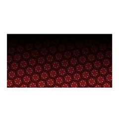 Ombre Black And Red Passion Floral Pattern Satin Wrap by DanaeStudio