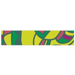 Green Abstract Decor Flano Scarf (small) by Valentinaart