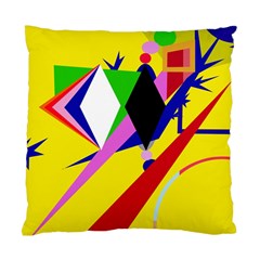 Yellow Abstraction Standard Cushion Case (one Side) by Valentinaart