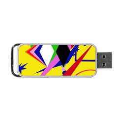 Yellow Abstraction Portable Usb Flash (one Side)