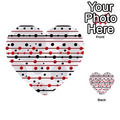 Dots And Lines Multi-purpose Cards (heart) 