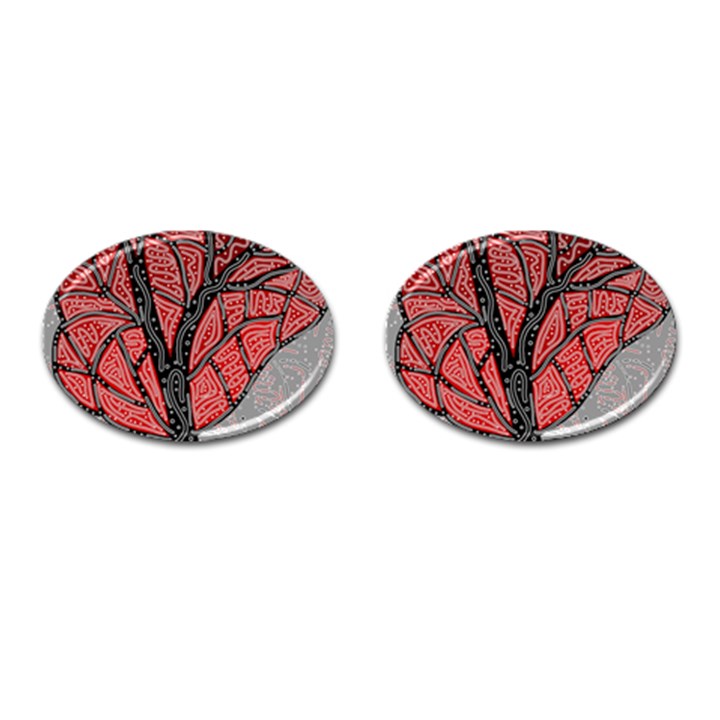 Decorative tree 1 Cufflinks (Oval)