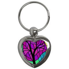 Decorative Tree 2 Key Chains (heart)  by Valentinaart