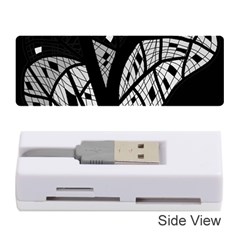 Black And White Tree Memory Card Reader (stick)  by Valentinaart