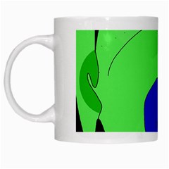 Alien By Moma White Mugs by Valentinaart