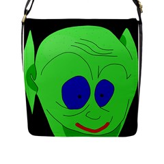 Alien By Moma Flap Messenger Bag (l)  by Valentinaart