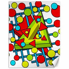 Crazy Geometric Art Canvas 12  X 16   by Valentinaart