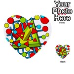 Crazy geometric art Multi-purpose Cards (Heart)  Back 12