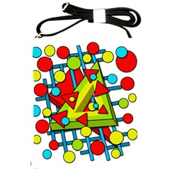 Crazy Geometric Art Shoulder Sling Bags by Valentinaart