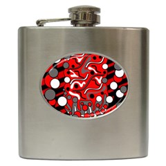 Red Mess Hip Flask (6 Oz) by Valentinaart