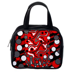 Red Mess Classic Handbags (one Side) by Valentinaart