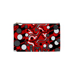 Red Mess Cosmetic Bag (small)  by Valentinaart