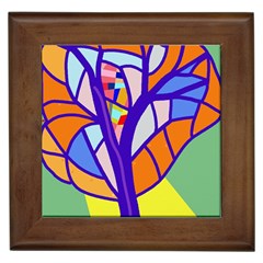 Decorative Tree 4 Framed Tiles by Valentinaart