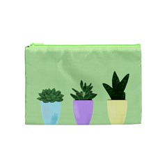 Succulents Cosmetic Bag (medium)  by itsybitsypeakspider