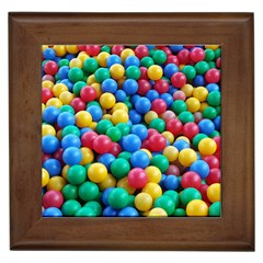 Funny Colorful Red Yellow Green Blue Kids Play Balls Framed Tiles by yoursparklingshop