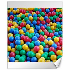 Funny Colorful Red Yellow Green Blue Kids Play Balls Canvas 16  X 20  