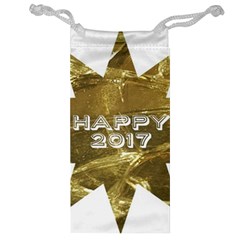 Happy New Year 2017 Gold White Star Jewelry Bags by yoursparklingshop