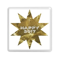 Happy New Year 2017 Gold White Star Memory Card Reader (square) 