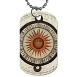 Ancient Aztec Sun Calendar 1790 Vintage Drawing Dog Tag (Two Sides) Front