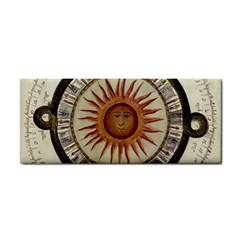 Ancient Aztec Sun Calendar 1790 Vintage Drawing Hand Towel by yoursparklingshop