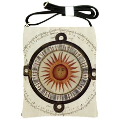 Ancient Aztec Sun Calendar 1790 Vintage Drawing Shoulder Sling Bags by yoursparklingshop