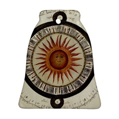 Ancient Aztec Sun Calendar 1790 Vintage Drawing Bell Ornament (2 Sides) by yoursparklingshop