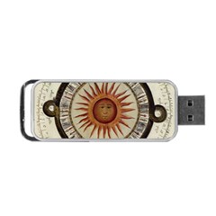 Ancient Aztec Sun Calendar 1790 Vintage Drawing Portable Usb Flash (one Side) by yoursparklingshop