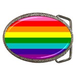 Colorful Stripes Lgbt Rainbow Flag Belt Buckles Front