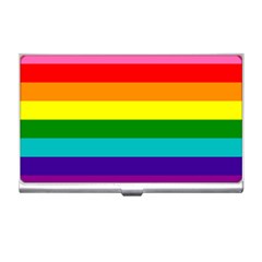 Colorful Stripes Lgbt Rainbow Flag Business Card Holders by yoursparklingshop